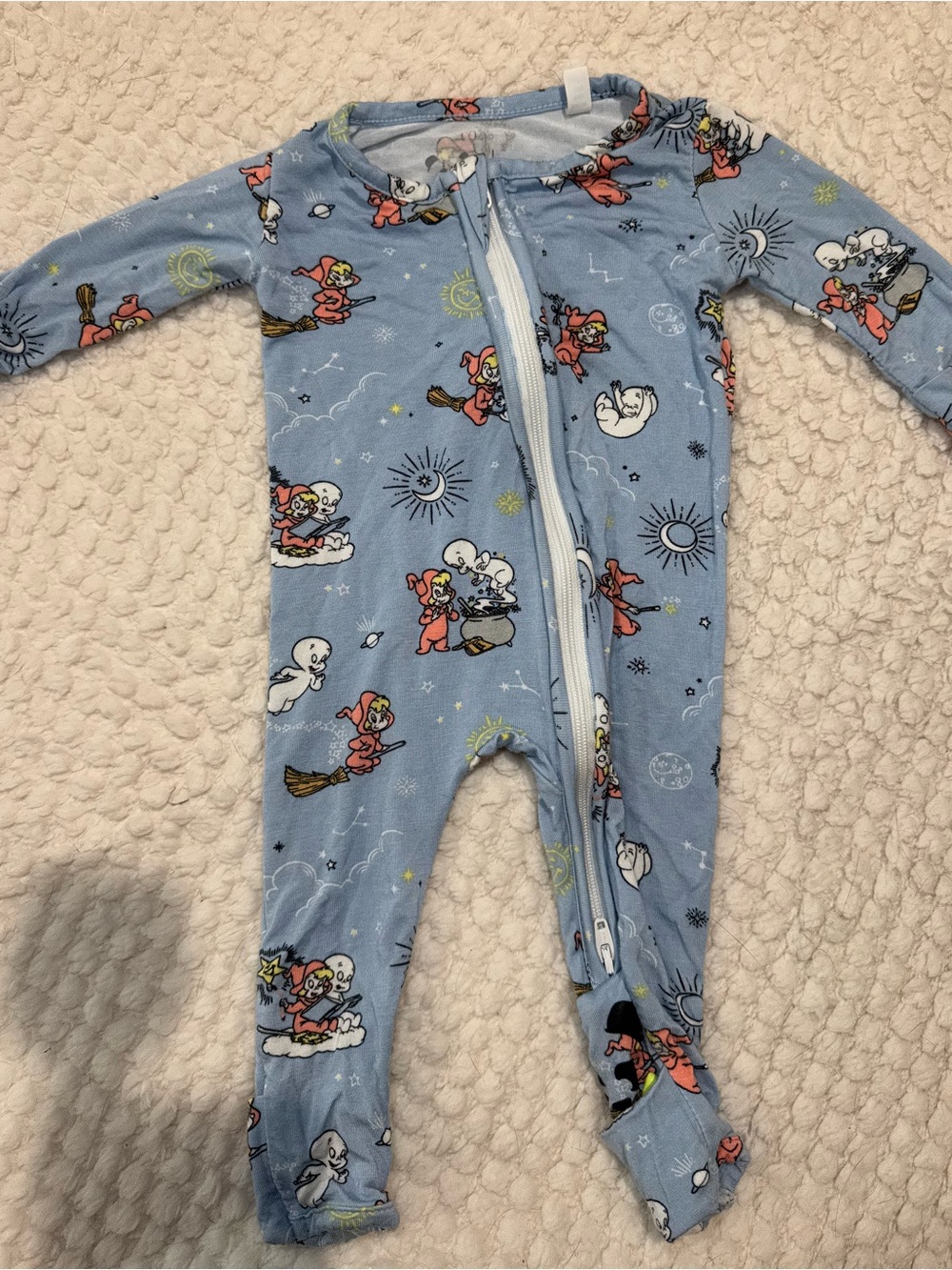 Ballabu Bear Newborn Casper Halloween Convertible Onesie 👻